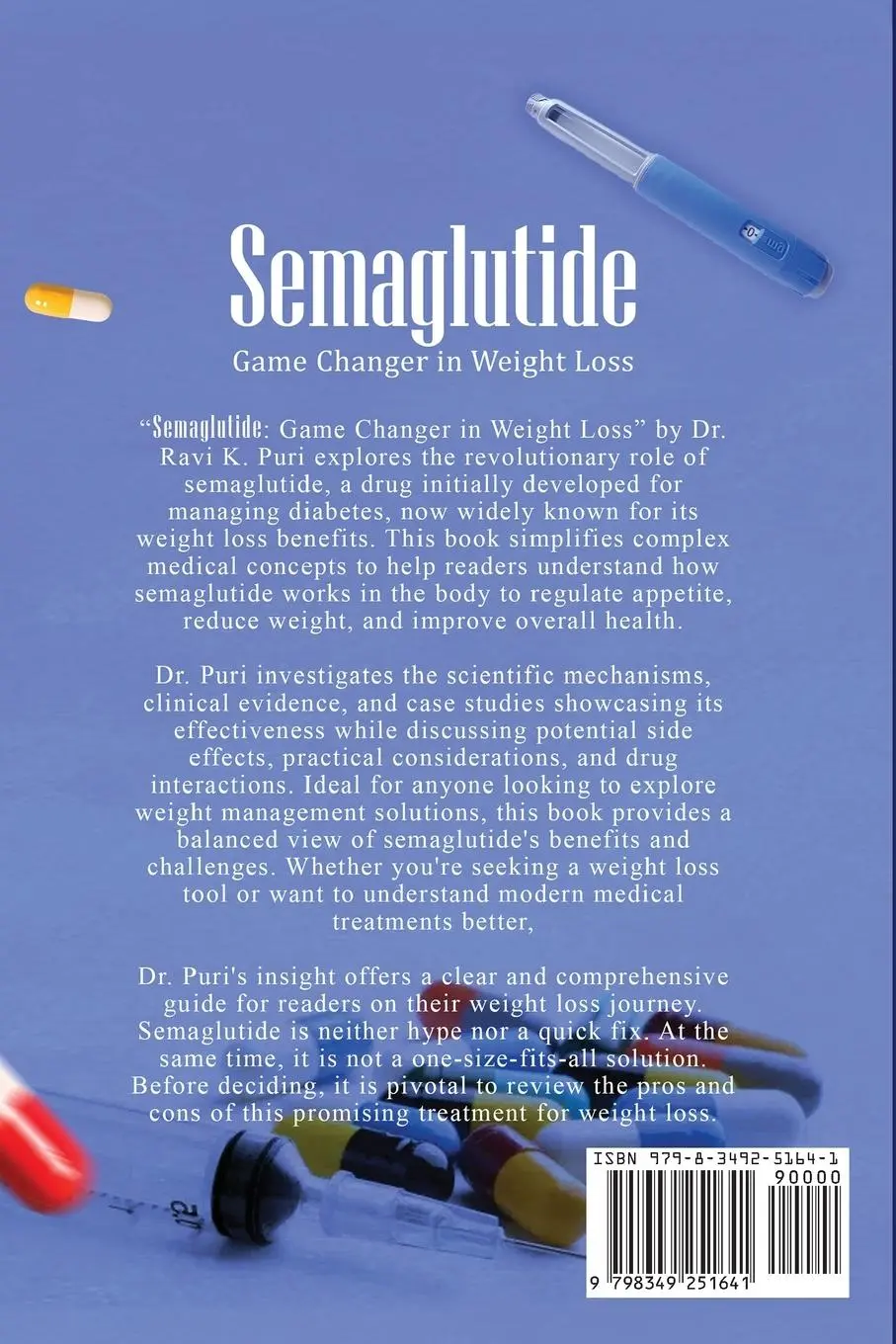 Rückseite: 9798349251641 | Semaglutide | Game Changer in Weight Loss | Ravi K Puri | Taschenbuch
