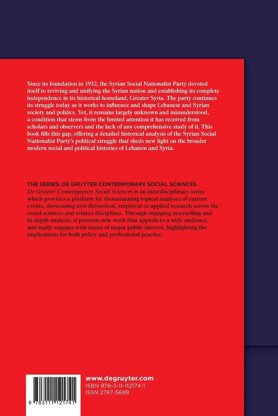 Rückseite: 9783111121741 | The Rise and Fall of Greater Syria | Carl C. Yonker | Taschenbuch | XI