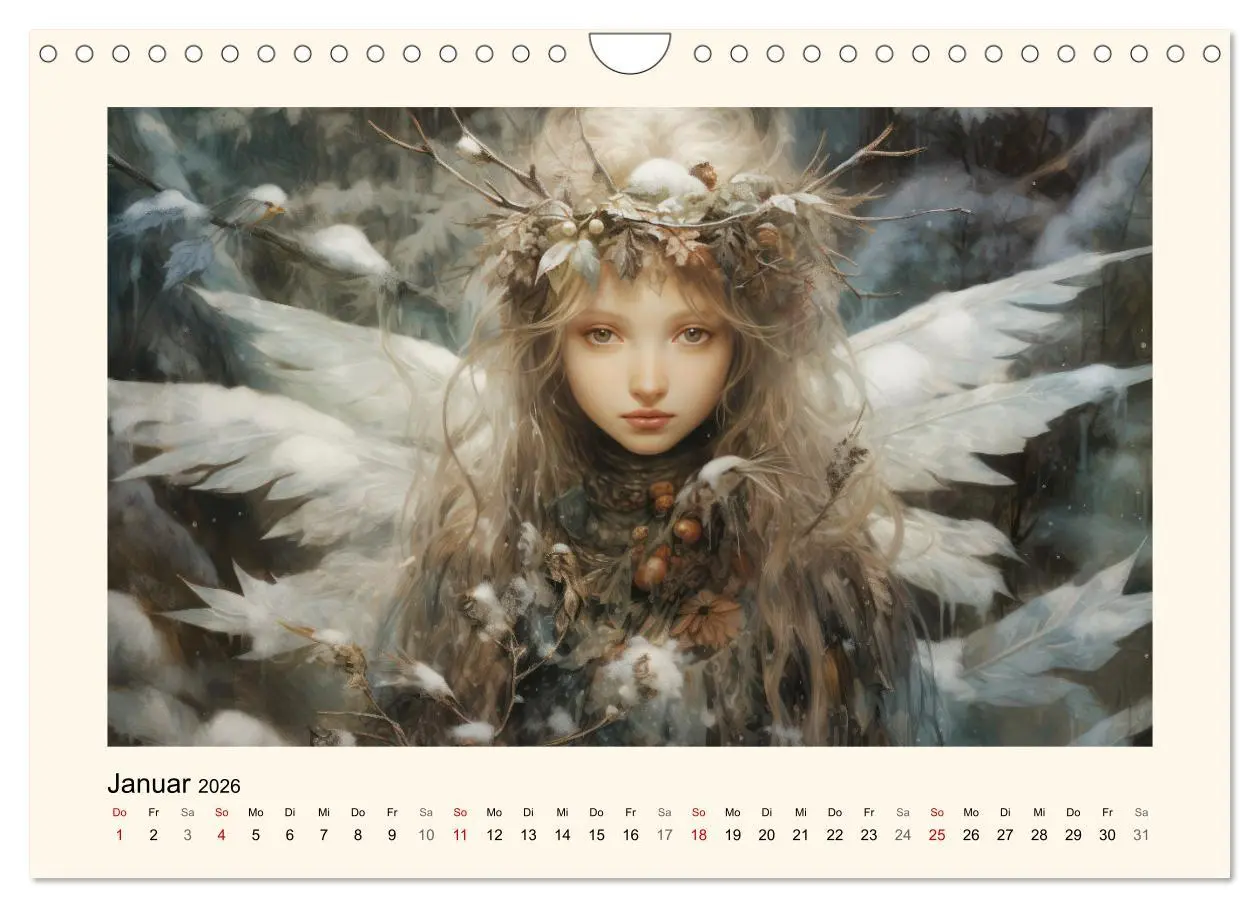 Bild: 9783457351741 | Feenglanz (Wandkalender 2026 DIN A4 quer), CALVENDO Monatskalender