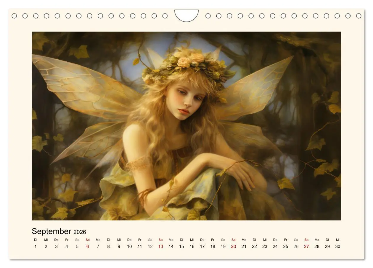 Bild: 9783457351741 | Feenglanz (Wandkalender 2026 DIN A4 quer), CALVENDO Monatskalender