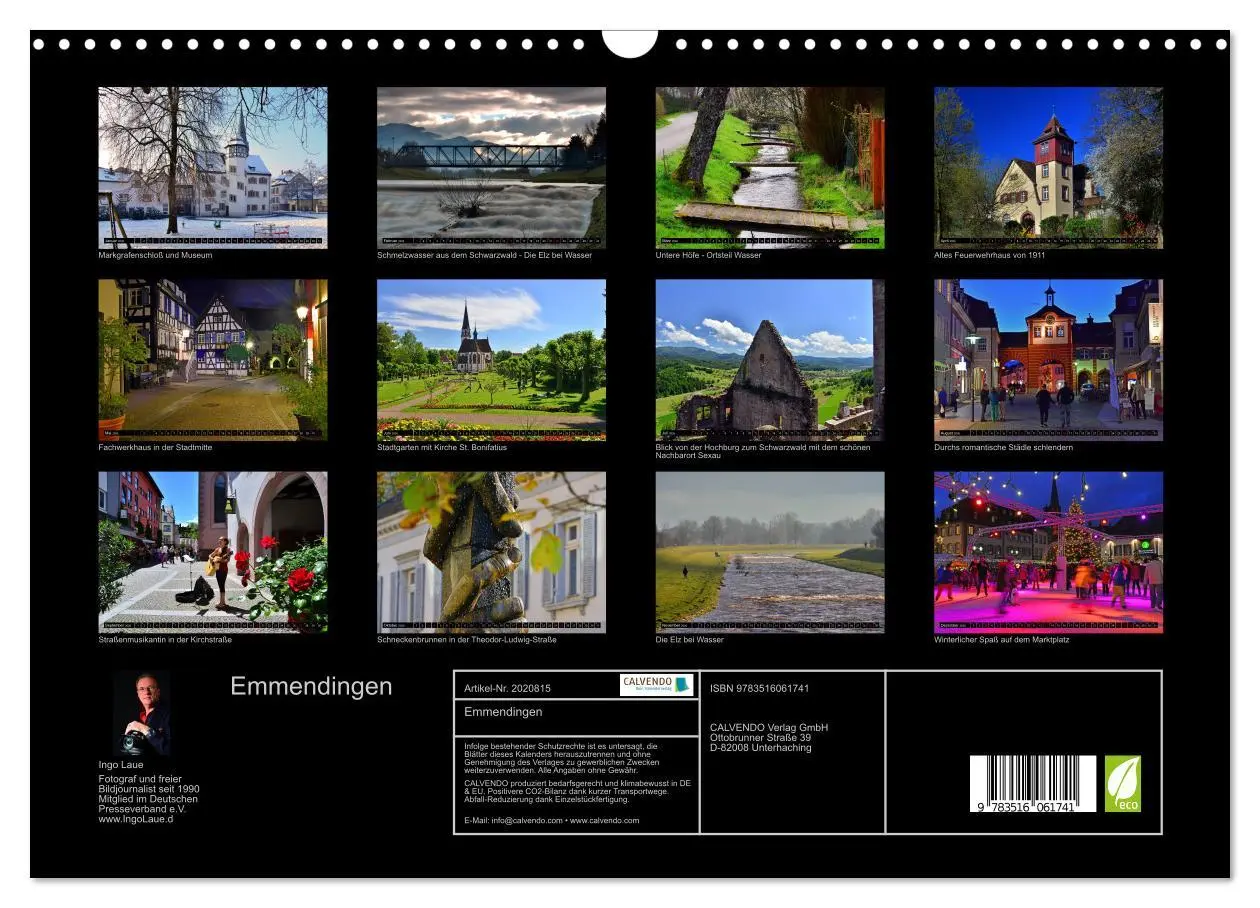 Bild: 9783516061741 | Emmendingen (Wandkalender 2026 DIN A3 quer), CALVENDO Monatskalender