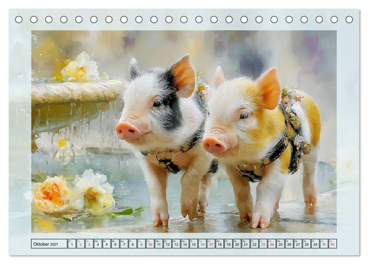 Bild: 9783516821741 | Mini-Schweinchen. Herzensbrecher im Garten (Tischkalender 2027 DIN...