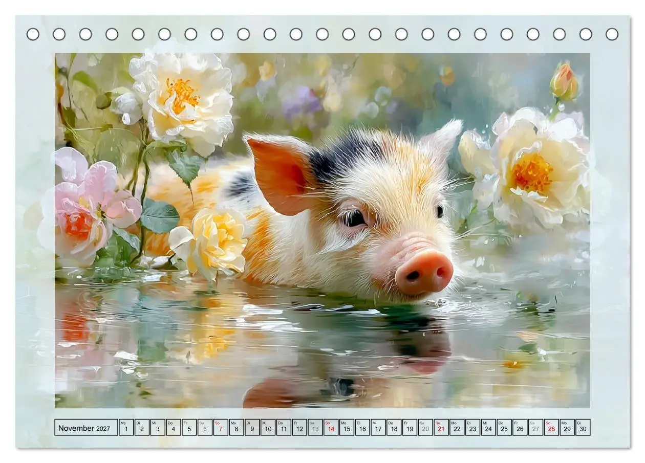 Bild: 9783516821741 | Mini-Schweinchen. Herzensbrecher im Garten (Tischkalender 2027 DIN...