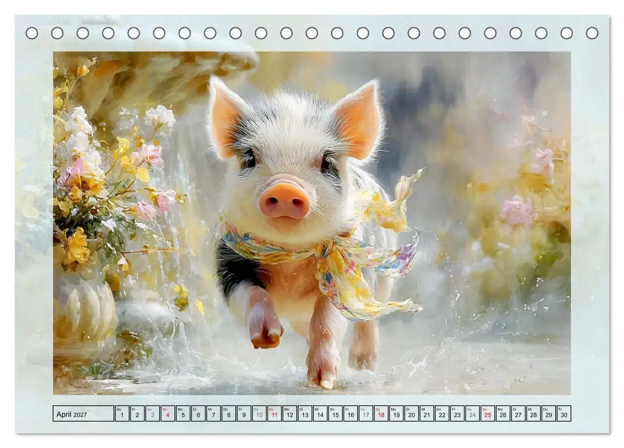 Bild: 9783516821741 | Mini-Schweinchen. Herzensbrecher im Garten (Tischkalender 2027 DIN...