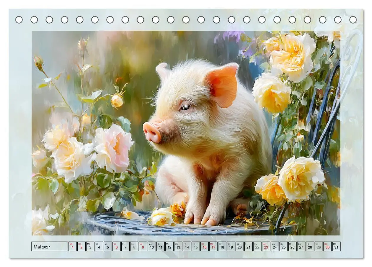 Bild: 9783516821741 | Mini-Schweinchen. Herzensbrecher im Garten (Tischkalender 2027 DIN...