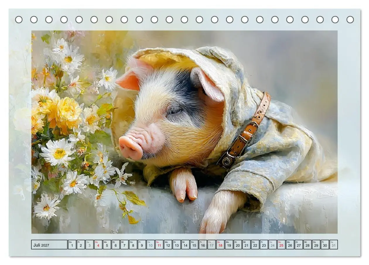 Bild: 9783516821741 | Mini-Schweinchen. Herzensbrecher im Garten (Tischkalender 2027 DIN...
