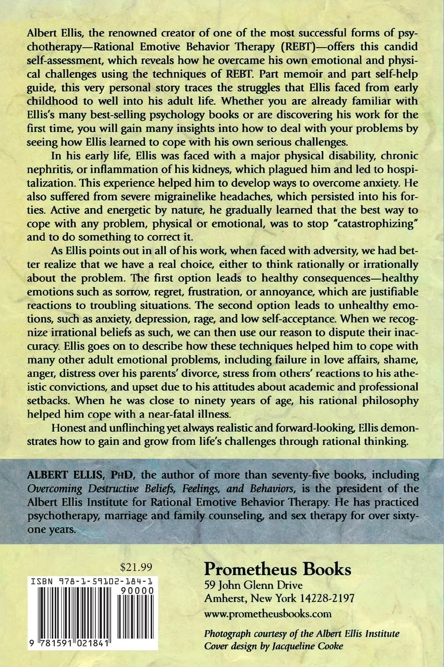 Rückseite: 9781591021841 | Rational Emotive Behavior Therapy | Albert Ellis | Taschenbuch | 2004