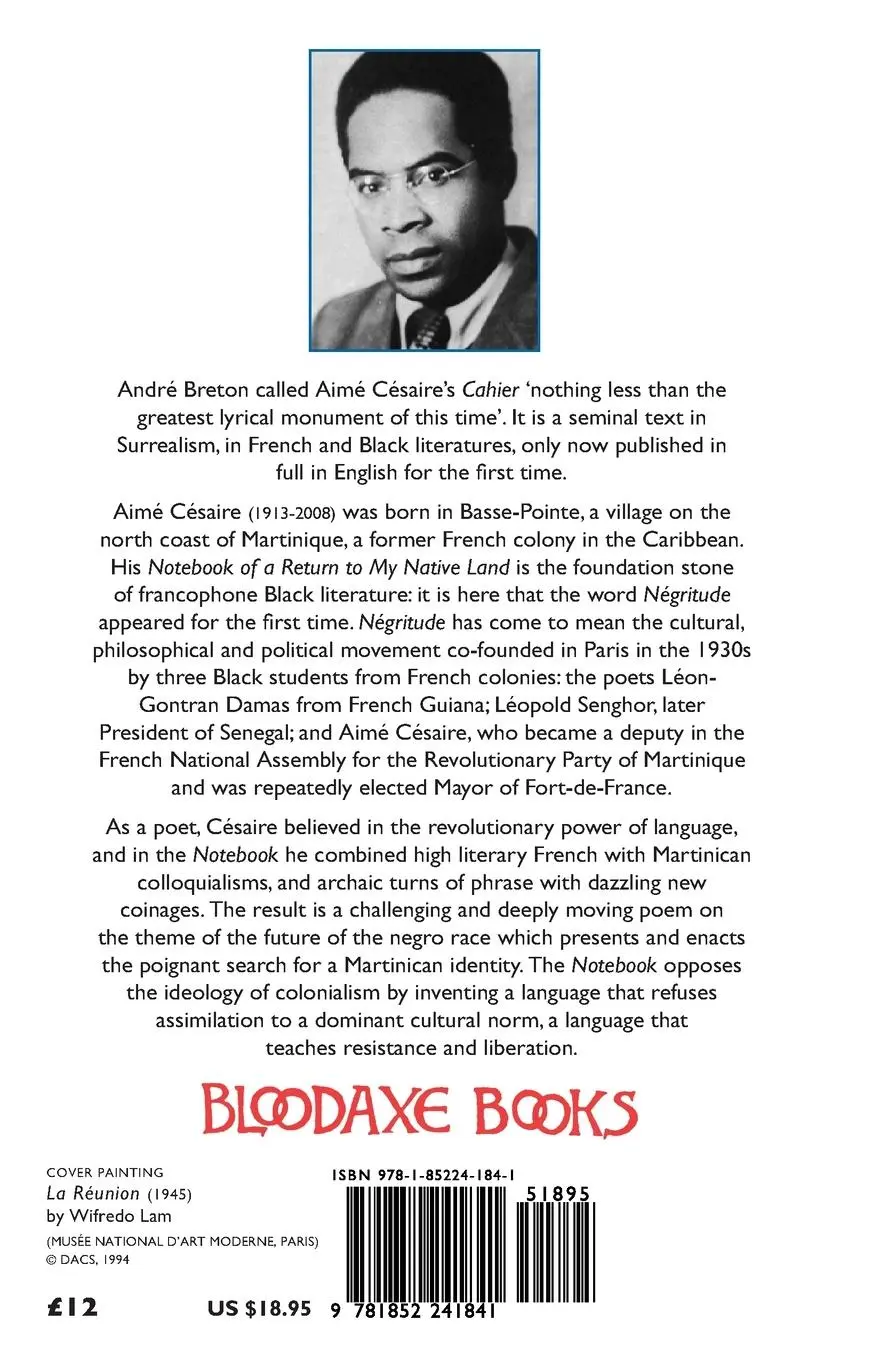 Rückseite: 9781852241841 | Notebook of a Return to My Native Land | Aime Cesaire | Taschenbuch