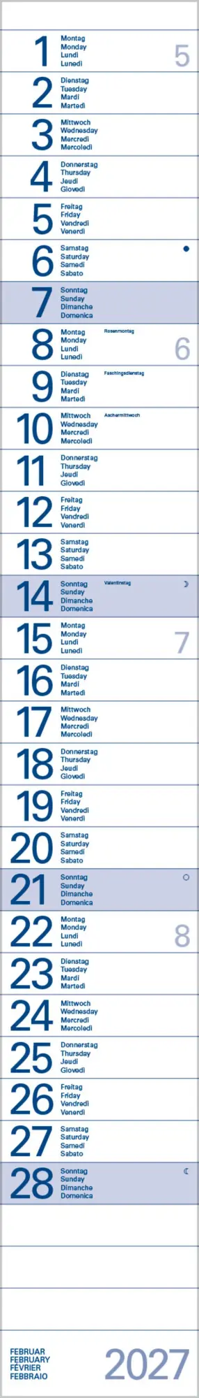 Bild: 9783819301841 | Streifentimer 2027 | Verlag Korsch | Kalender | Spiralbindung | 12 S.