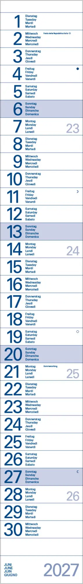 Bild: 9783819301841 | Streifentimer 2027 | Verlag Korsch | Kalender | Spiralbindung | 12 S.