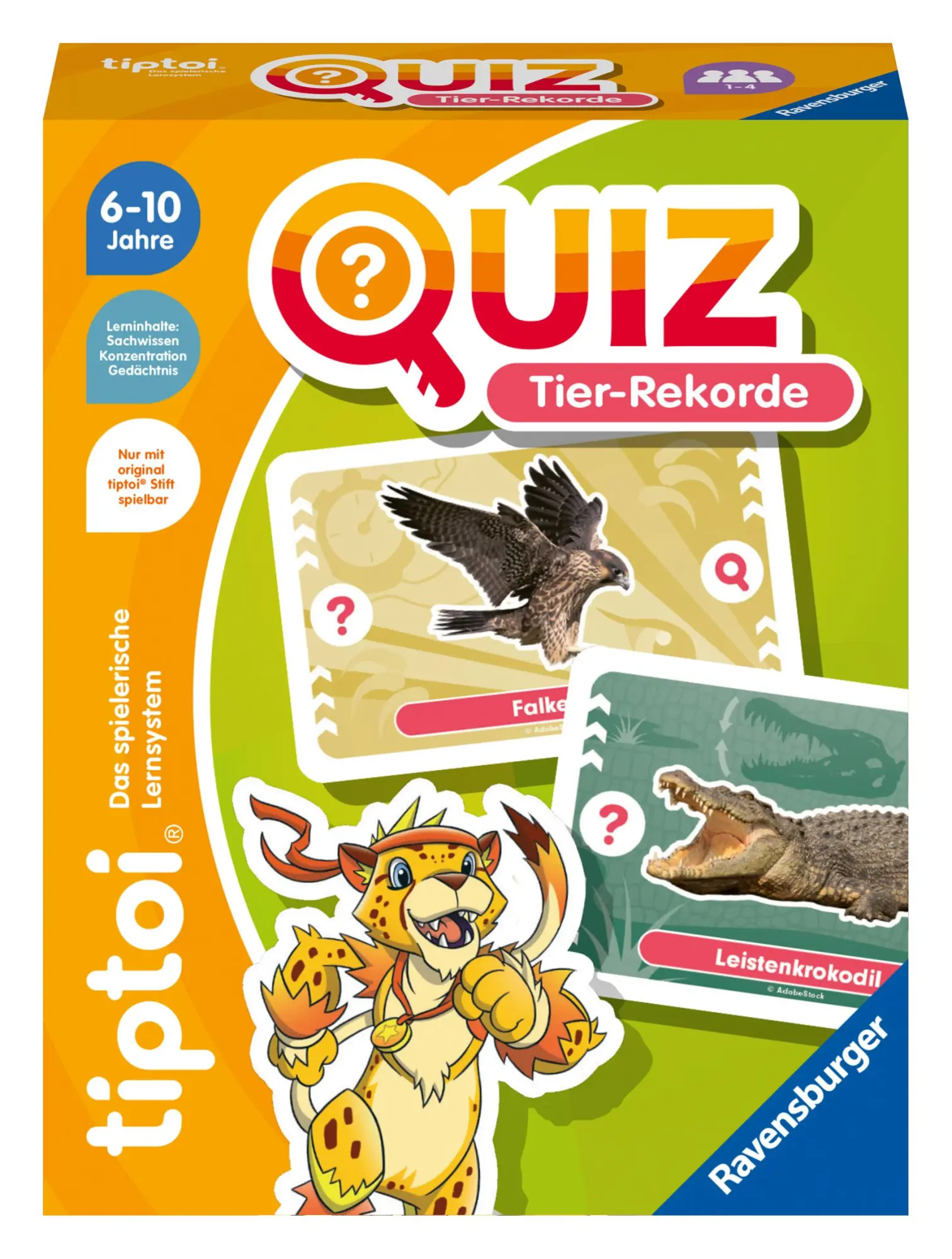 Cover: 4005556001941 | tiptoi® Quiz Tier-Rekorde - ab 6 Jahre | Spiel | tiptoi® | Spiel