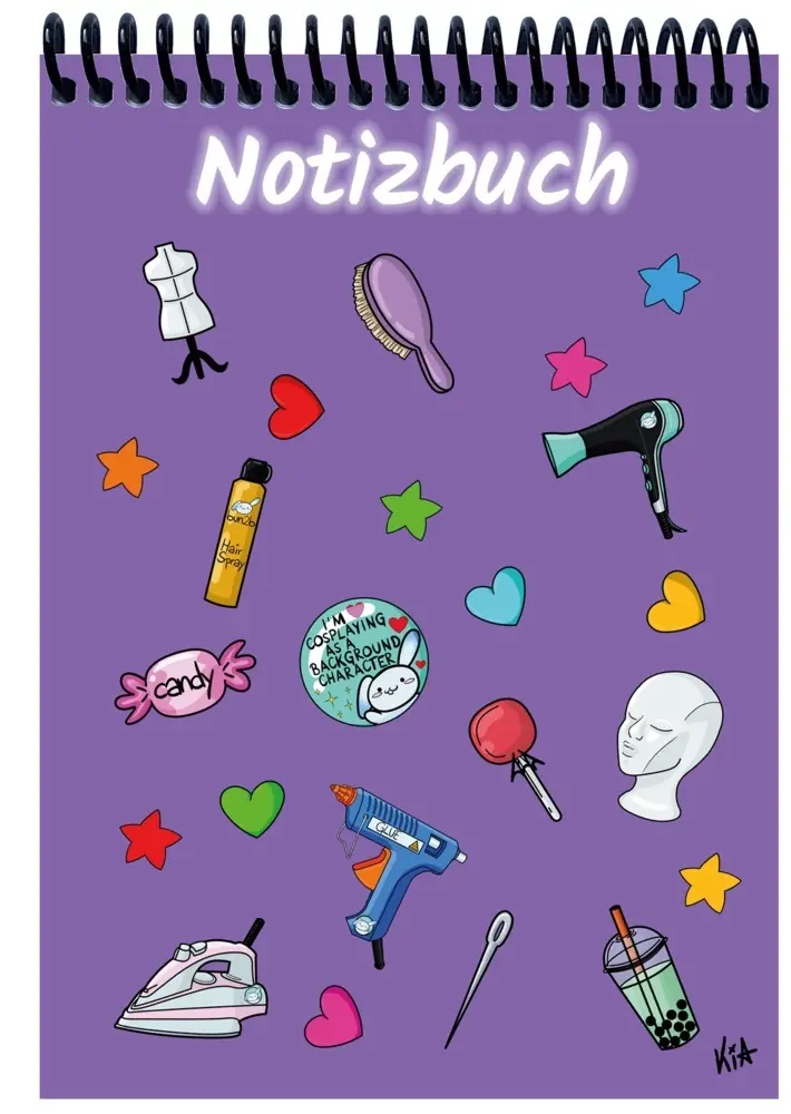A 5 Notizblock Manga Items, lila, blanko