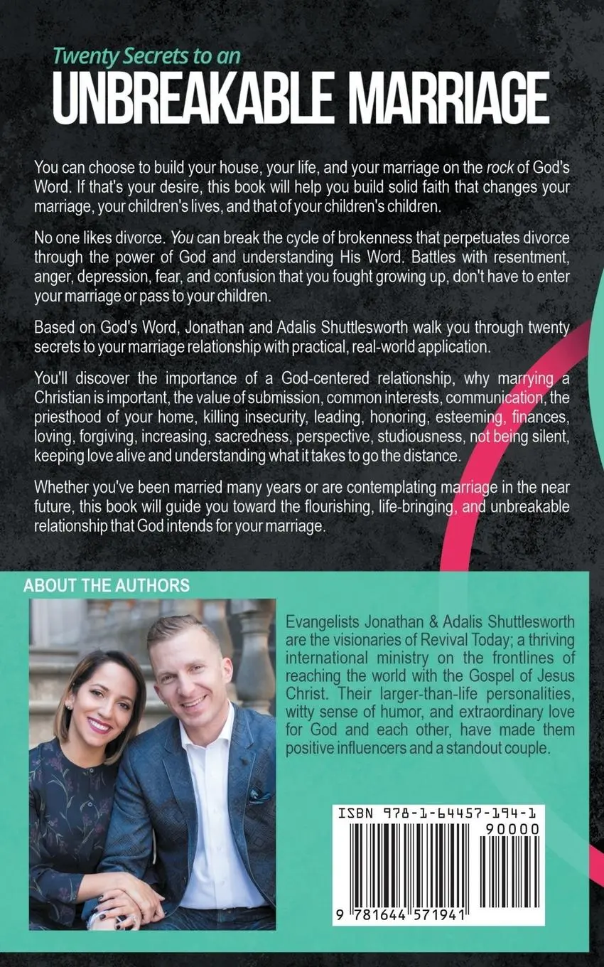 Rückseite: 9781644571941 | Twenty Secrets to an UNBREAKABLE Marriage | Shuttlesworth (u. a.)