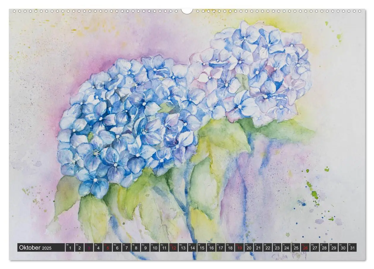 Bild: 9783435311941 | Blumenbilder in Aquarell (Wandkalender 2025 DIN A2 quer), CALVENDO...