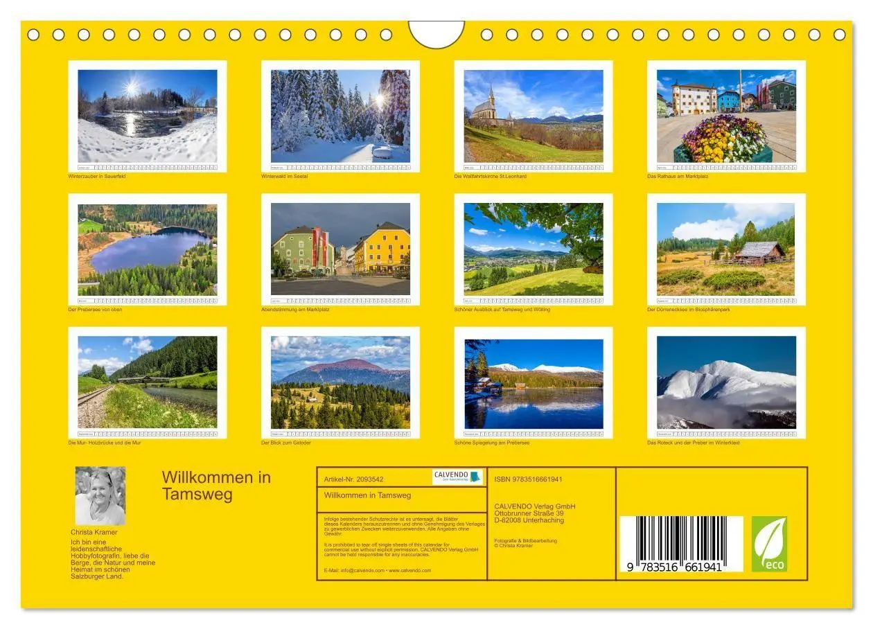 Bild: 9783516661941 | Willkommen in Tamsweg (Wandkalender 2026 DIN A4 quer), CALVENDO...