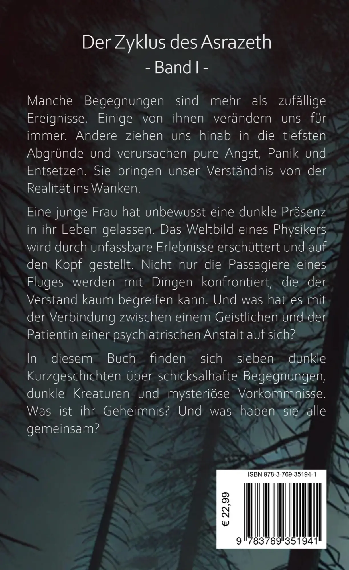 Rückseite: 9783769351941 | Begegnungen | Dunkle Kurzgeschichten | Michael Klingenhain | Buch