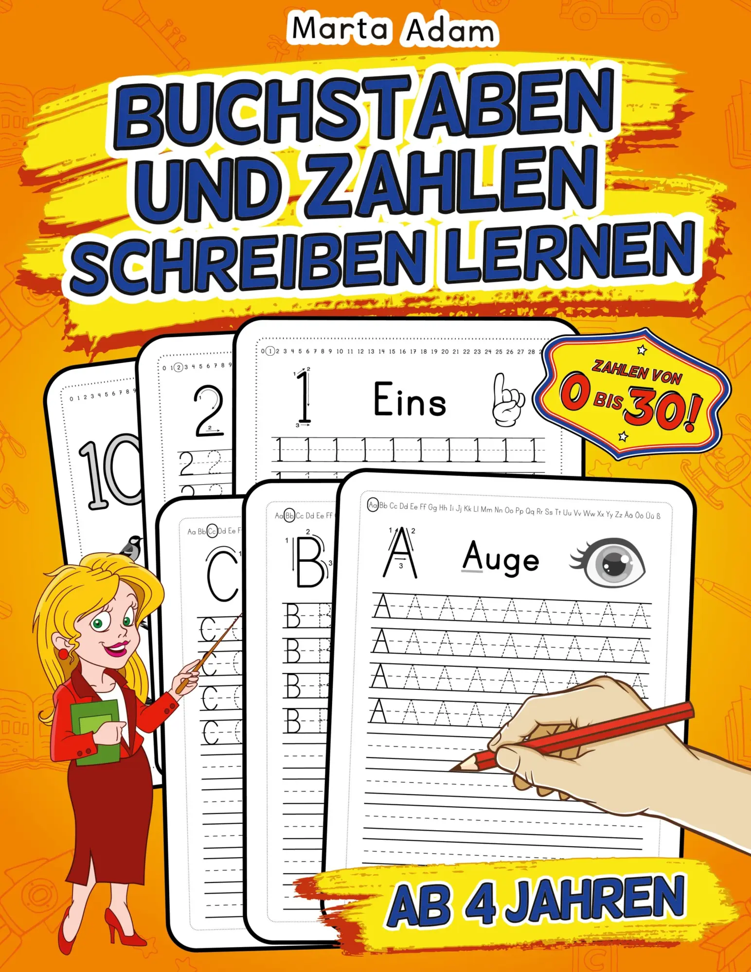 Cover: 9783969261941 | Buchstaben Und Zahlen Schreiben Lernen Ab 4 Jahren | Marta Adam | Buch
