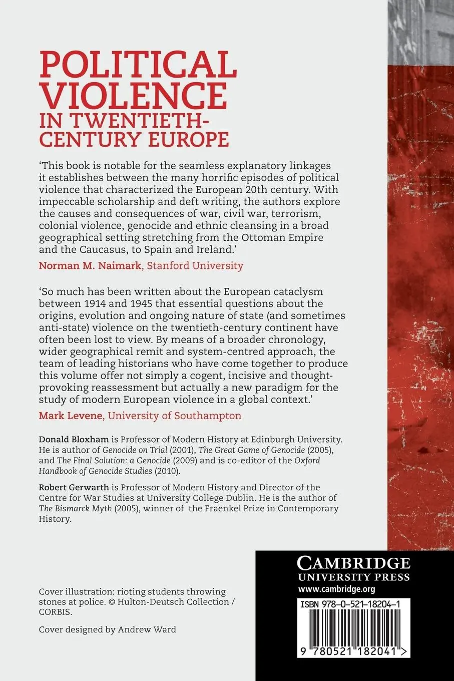 Rückseite: 9780521182041 | Political Violence in Twentieth-Century Europe | Bloxham (u. a.)