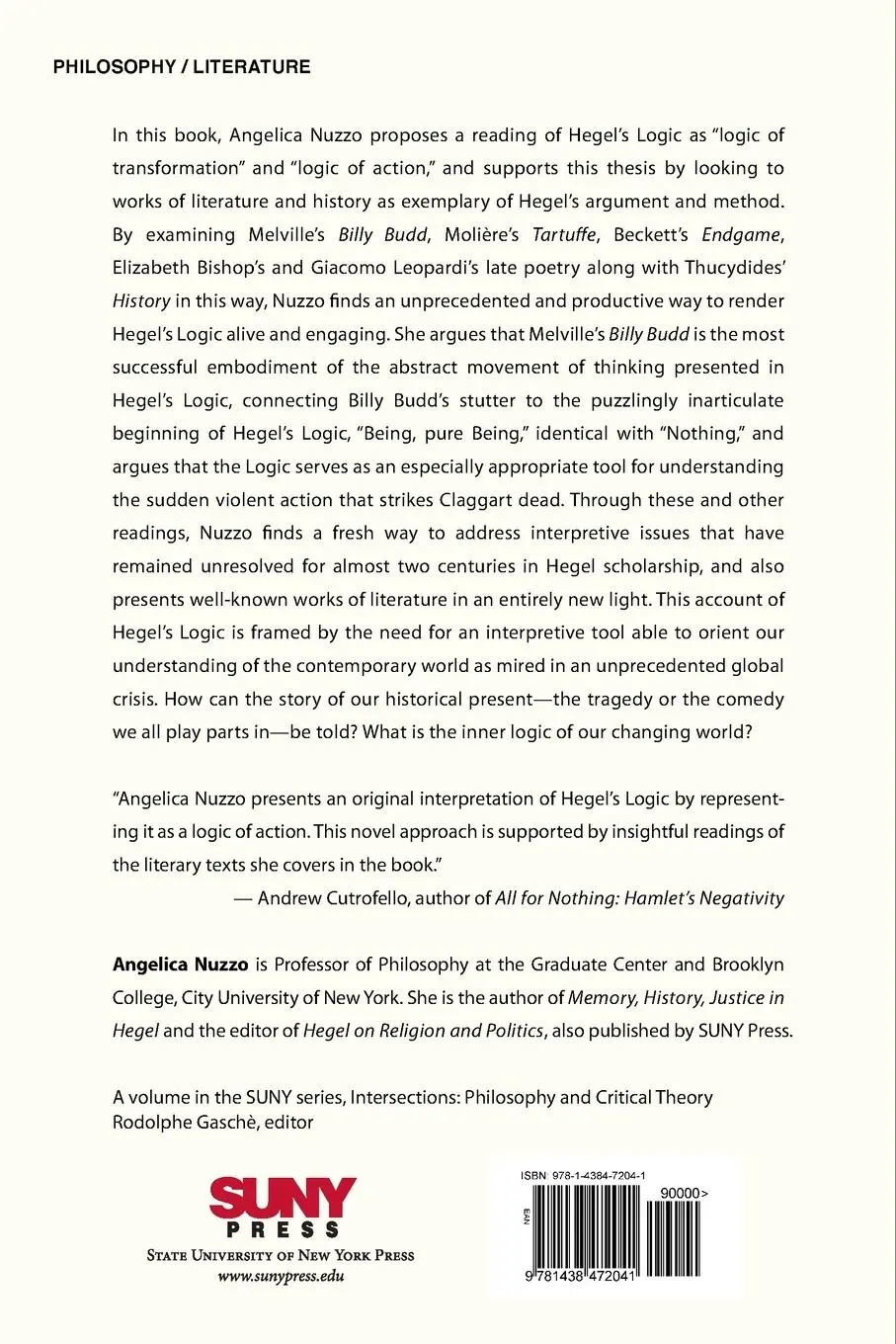Rückseite: 9781438472041 | Approaching Hegel's Logic, Obliquely | Melville, Moliere, Beckett