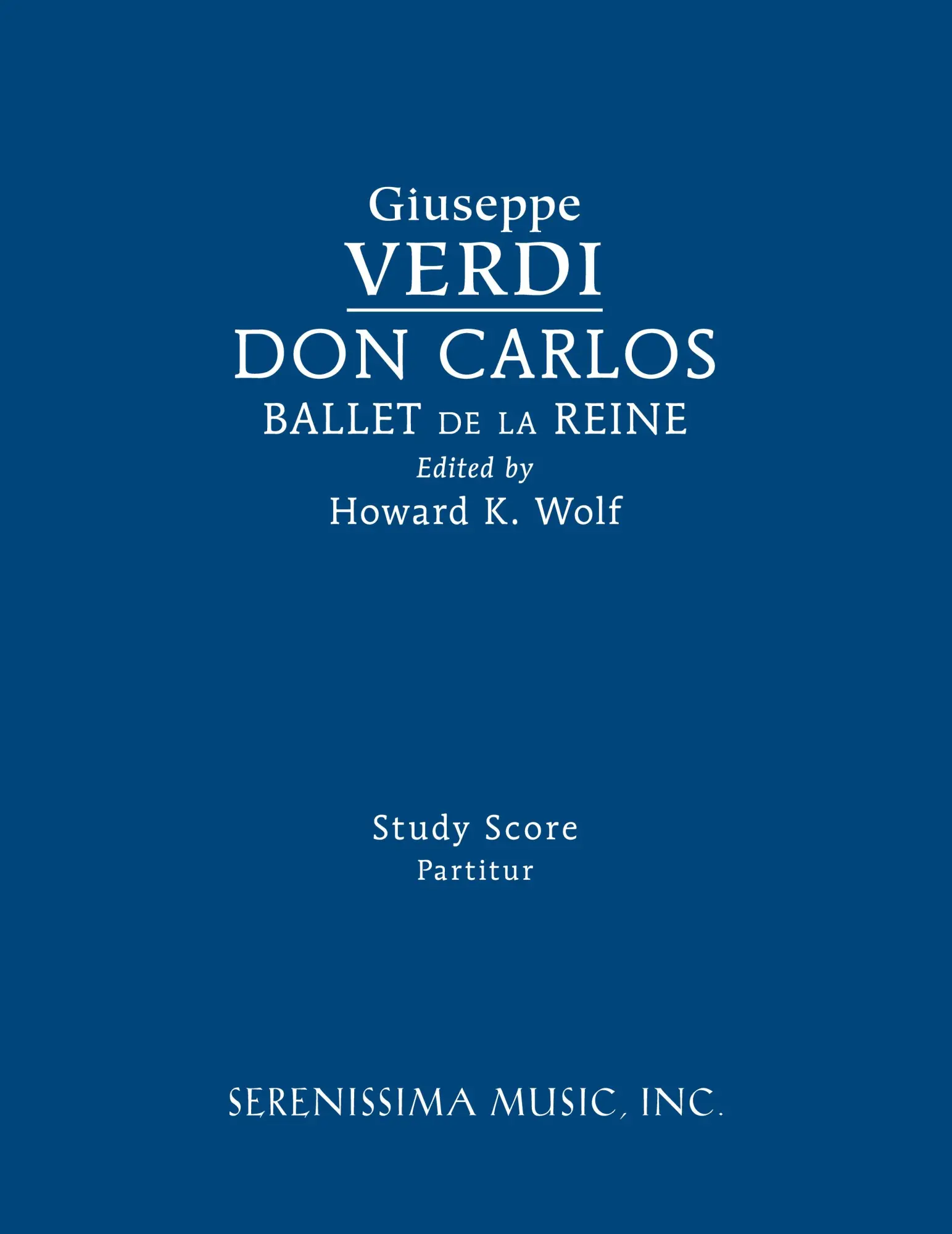 Cover: 9781608742141 | Don Carlos, Ballet de la Reine | Study score | Giuseppe Verdi | Buch