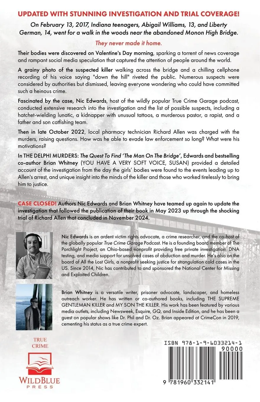 Rückseite: 9781960332141 | THE DELPHI MURDERS | The Quest To Find 'The Man On The Bridge' | Buch