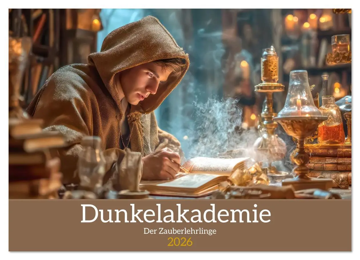 Cover: 9783516612141 | Dunkelakademie - Der Zauberlehrlinge (Wandkalender 2026 DIN A2...
