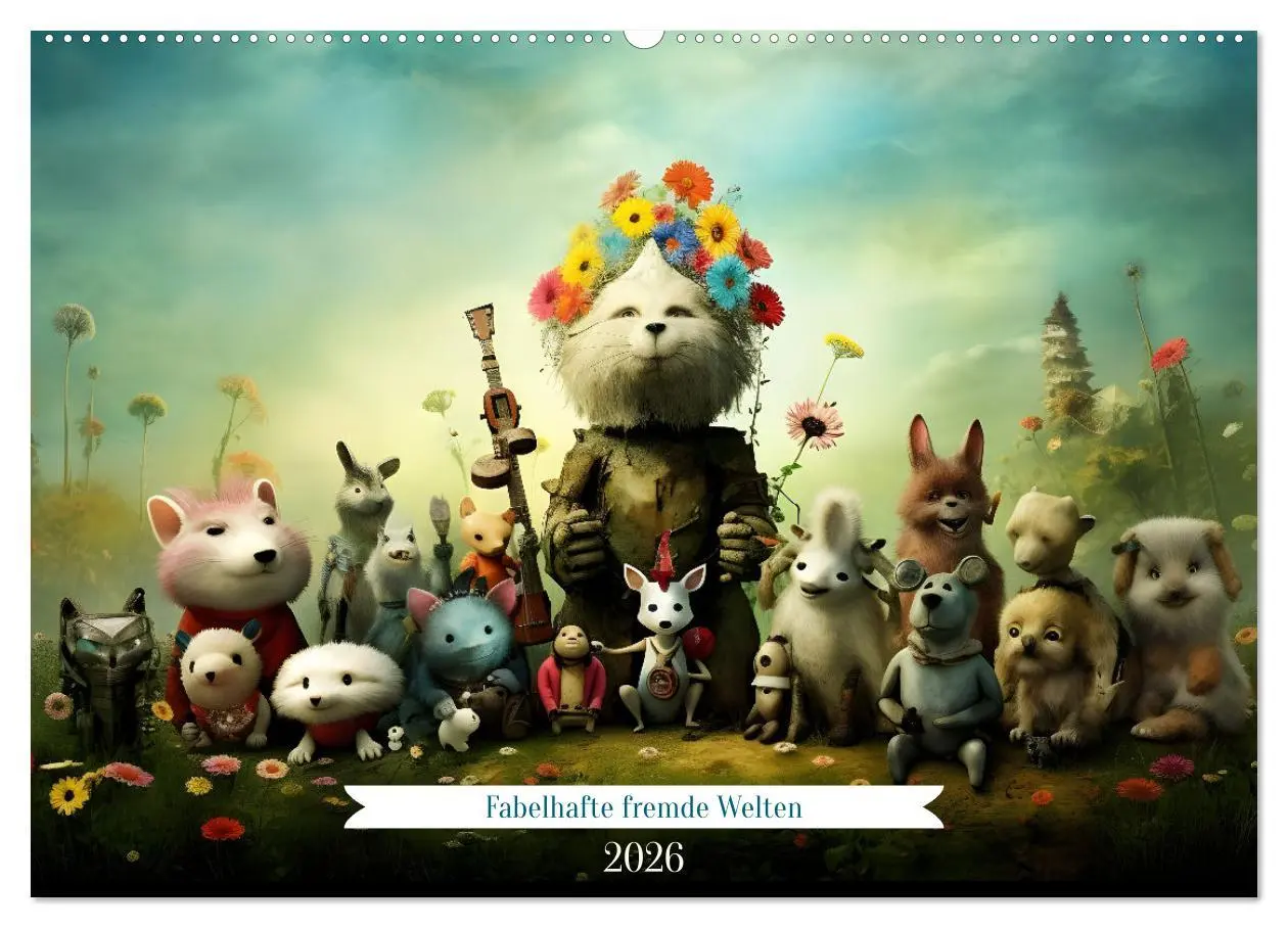 Cover: 9783457512241 | Fabelhafte fremde Welten (Wandkalender 2026 DIN A2 quer), CALVENDO...