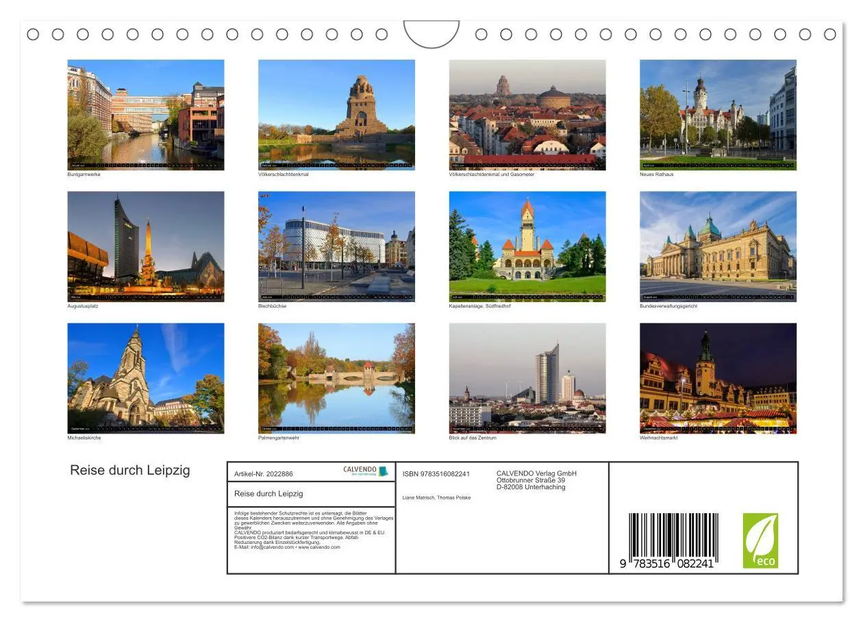 Bild: 9783516082241 | Reise durch Leipzig (Wandkalender 2026 DIN A4 quer), CALVENDO...