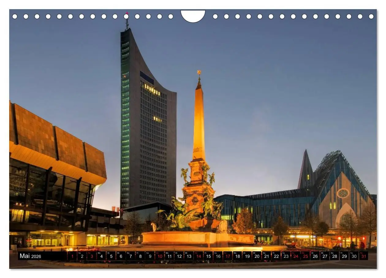 Bild: 9783516082241 | Reise durch Leipzig (Wandkalender 2026 DIN A4 quer), CALVENDO...