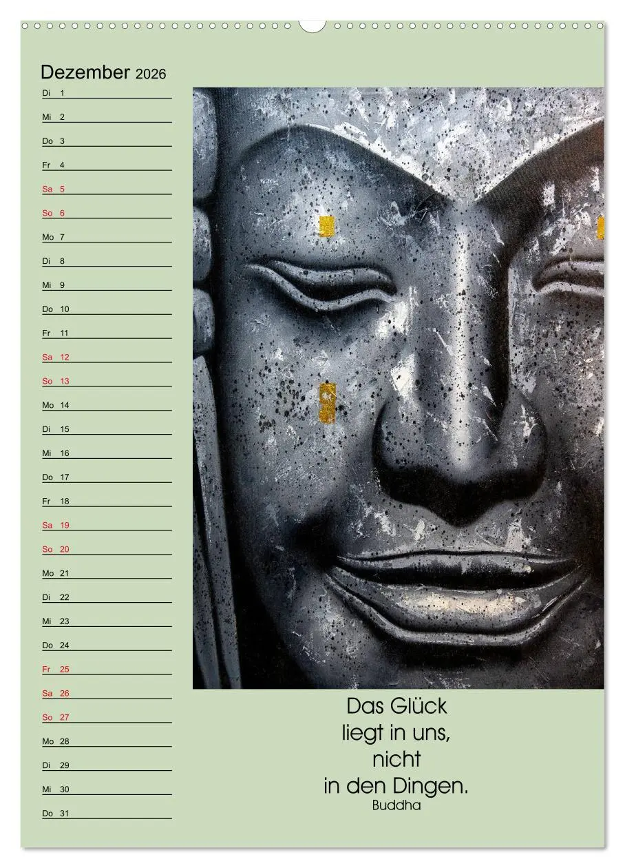 Bild: 9783516392241 | Lebensfreude Buddha (hochwertiger Premium Wandkalender 2026 DIN A2...