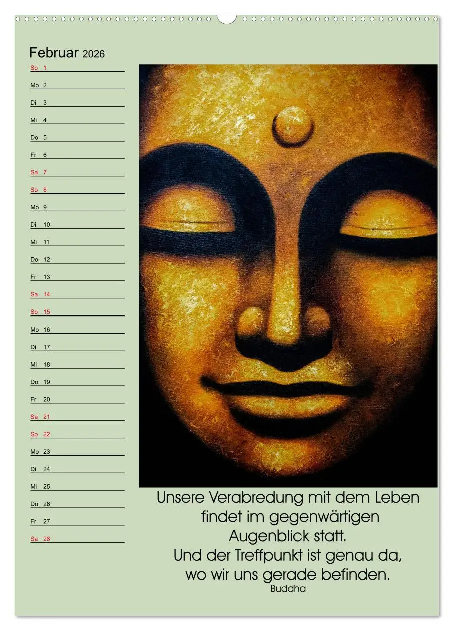 Bild: 9783516392241 | Lebensfreude Buddha (hochwertiger Premium Wandkalender 2026 DIN A2...
