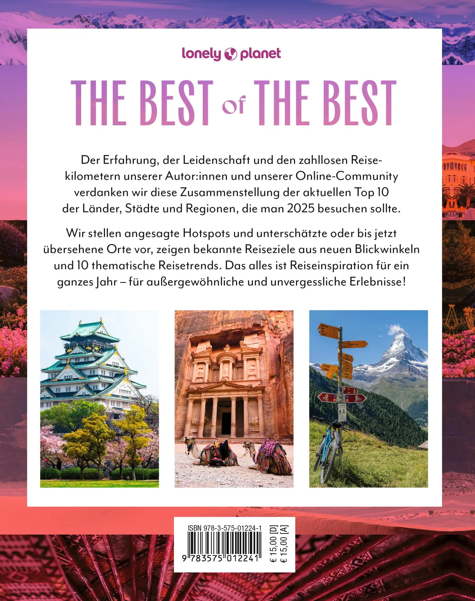 Rückseite: 9783575012241 | Lonely Planet Best in Travel 2025 | Lonely Planet Verlag | Taschenbuch