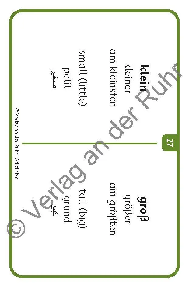 Bild: 9783834632241 | Adjektive | Redaktionsteam Verlag an der Ruhr | Box | 64 S. | Deutsch