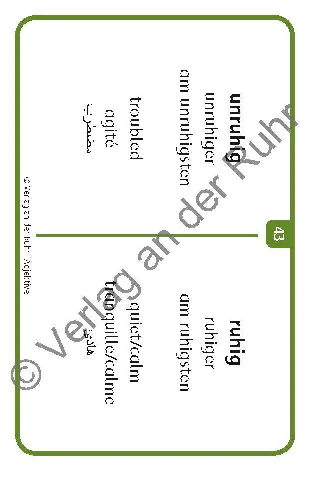 Bild: 9783834632241 | Adjektive | Redaktionsteam Verlag an der Ruhr | Box | 64 S. | Deutsch