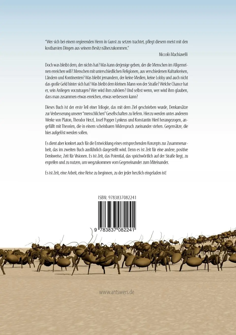 Rückseite: 9783837082241 | antswers | Ameisen lernen leben | Horst Diebel | Taschenbuch | 400 S.