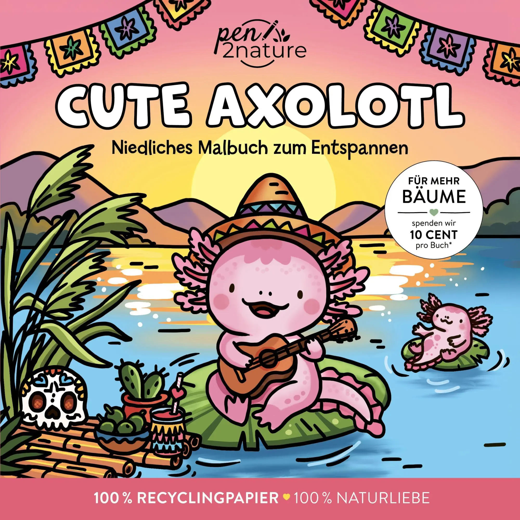 Cover: 9783987642241 | Cute Axolotl I Ausmalbuch für Erwachsene | Silke Reimers | Taschenbuch