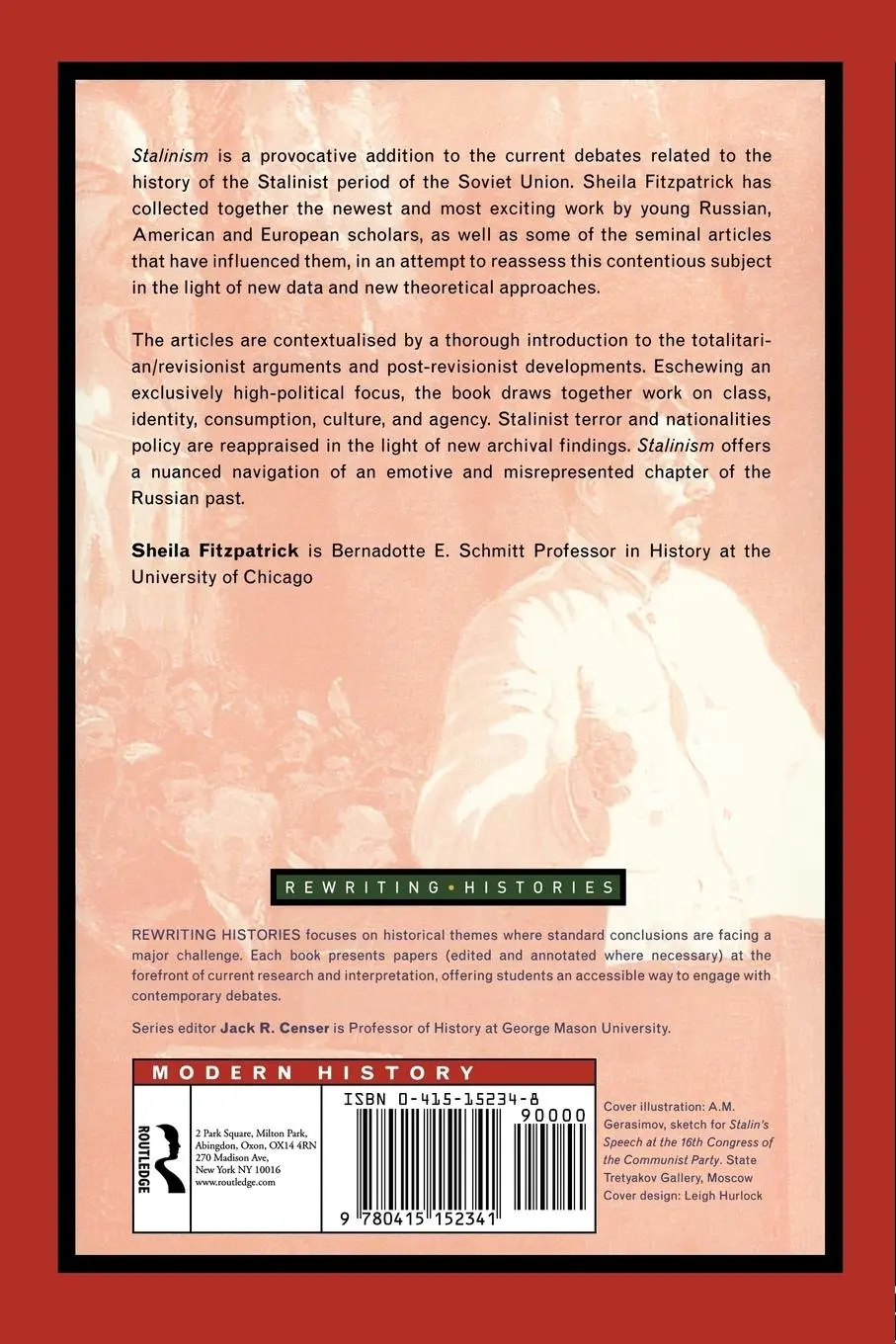 Rückseite: 9780415152341 | Stalinism | New Directions | Sheila Fitzpatrick | Taschenbuch | 1999