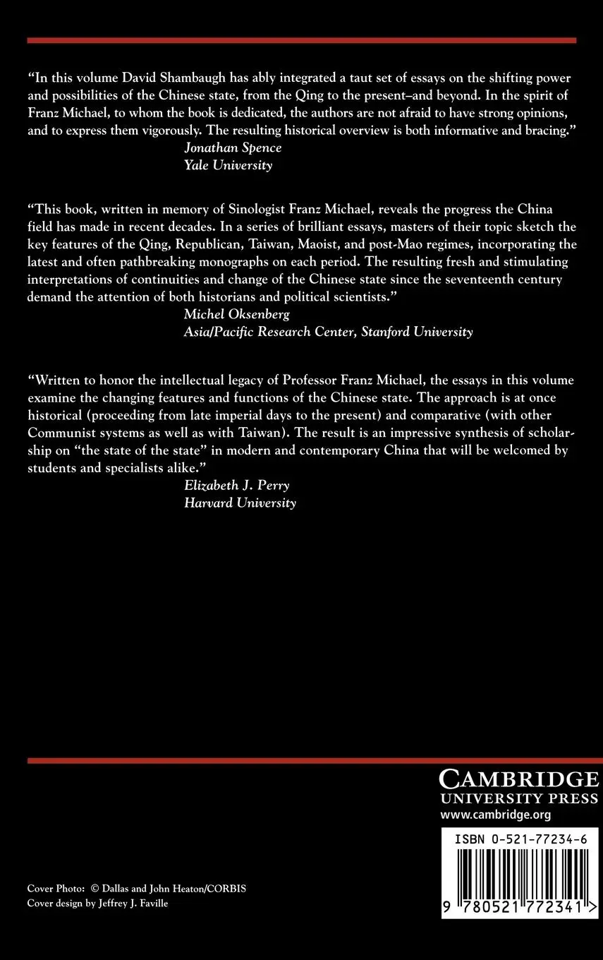 Rückseite: 9780521772341 | The Modern Chinese State | David L. Shambaugh | Buch | Gebunden | 2000
