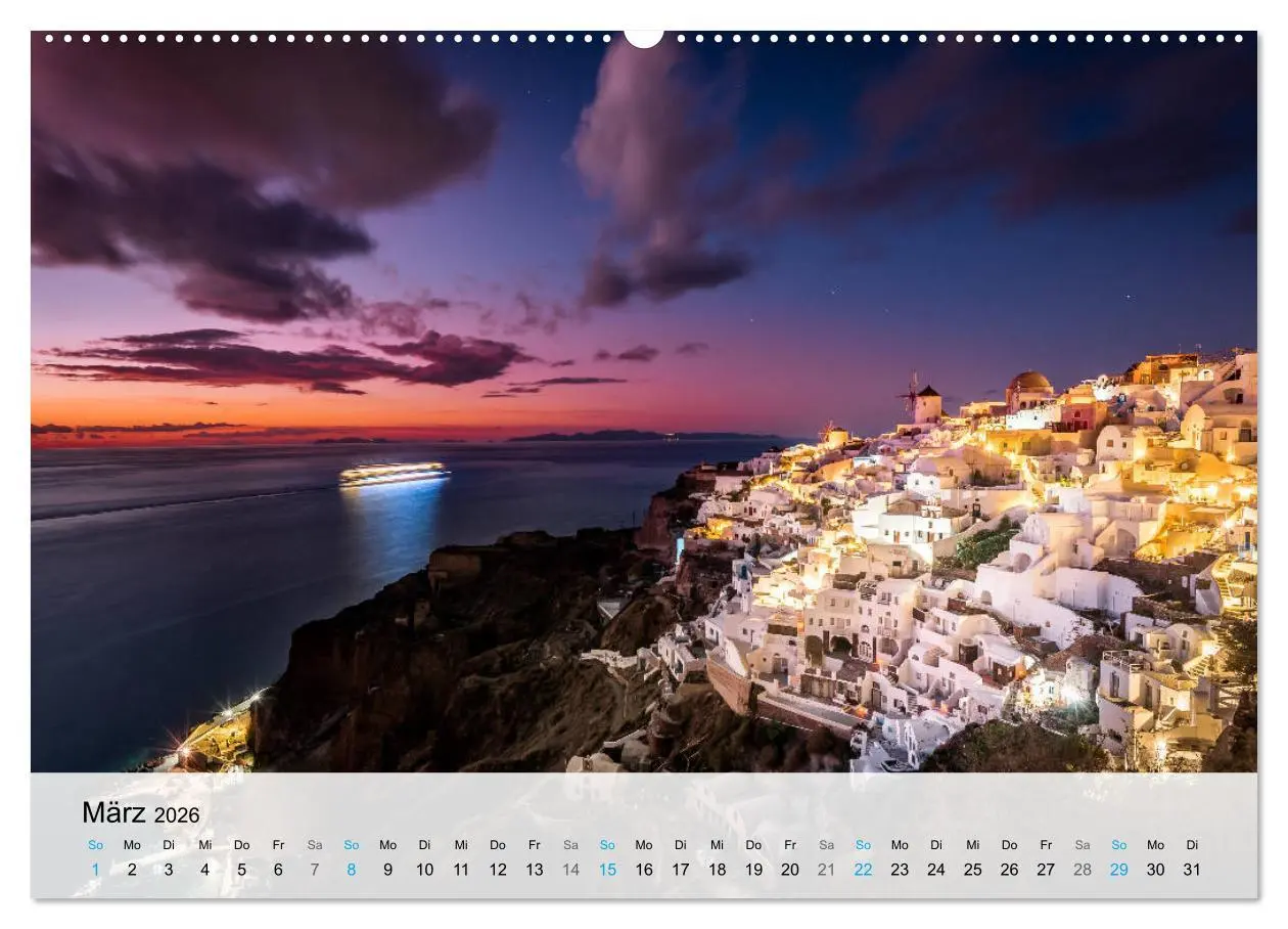 Bild: 9783457672341 | Oia Santorini - Bilderbuch-Dorf von Griechenland (Wandkalender 2026...