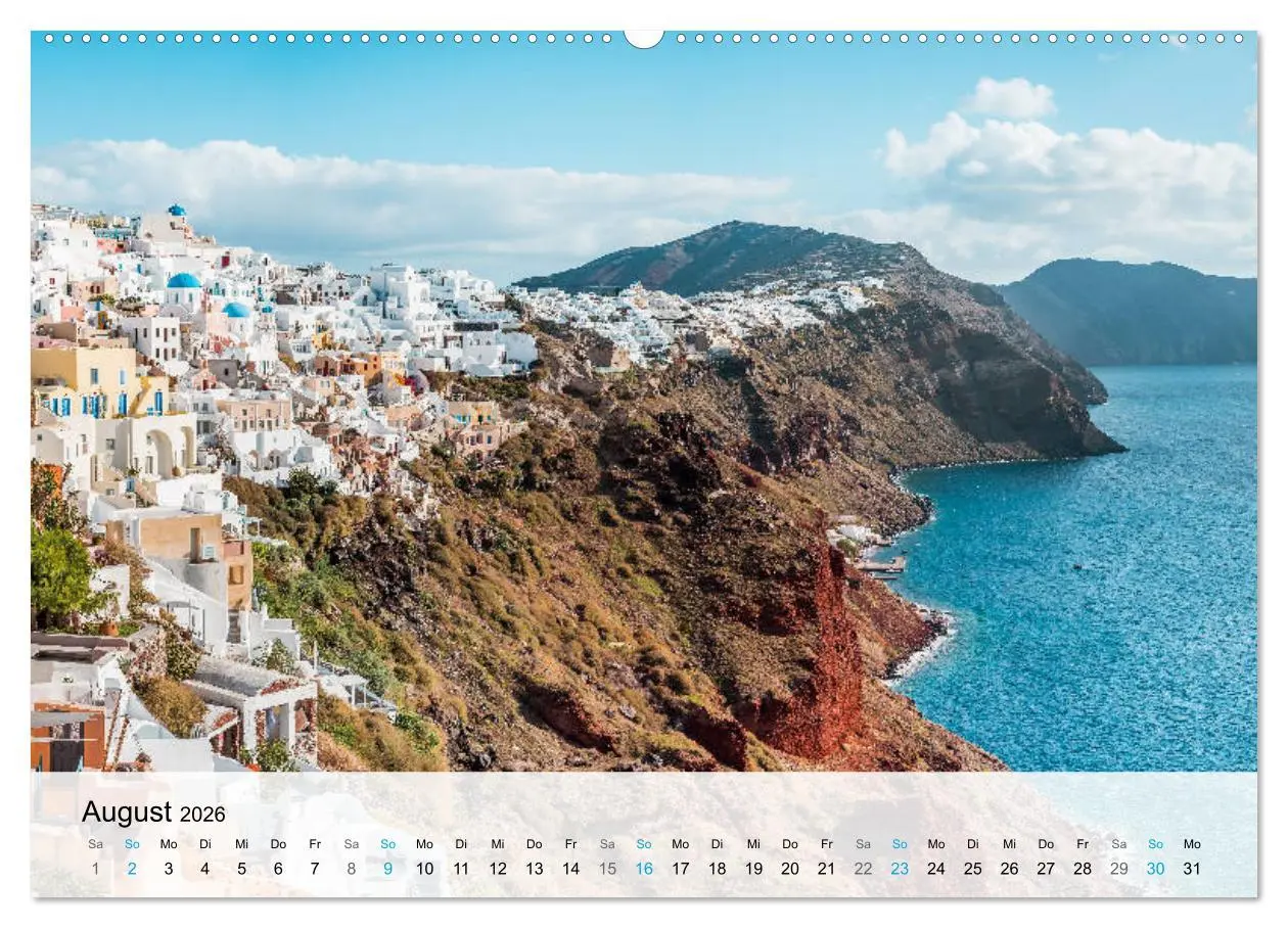 Bild: 9783457672341 | Oia Santorini - Bilderbuch-Dorf von Griechenland (Wandkalender 2026...