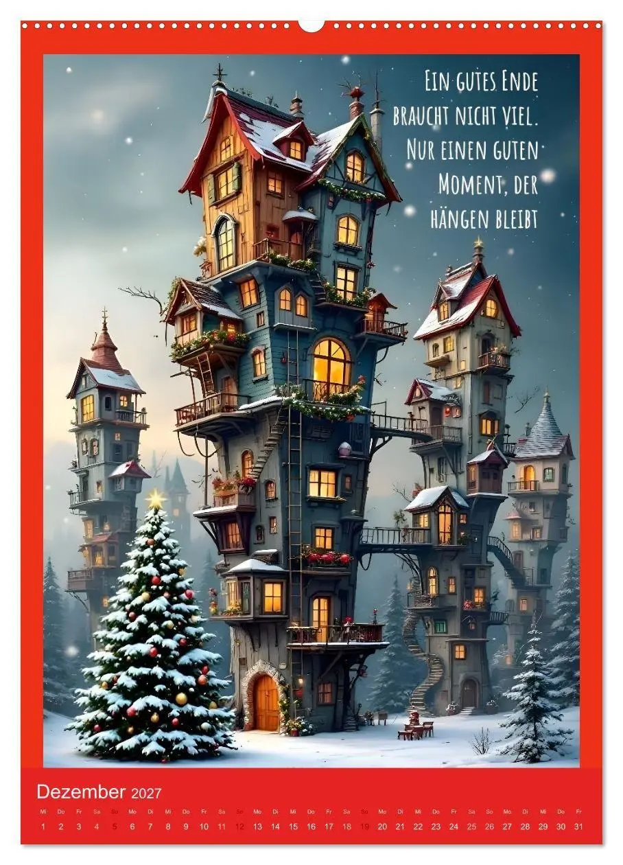 Bild: 9783516902341 | Hausgeflippt (hochwertiger Premium Wandkalender 2027 DIN A2 hoch),...