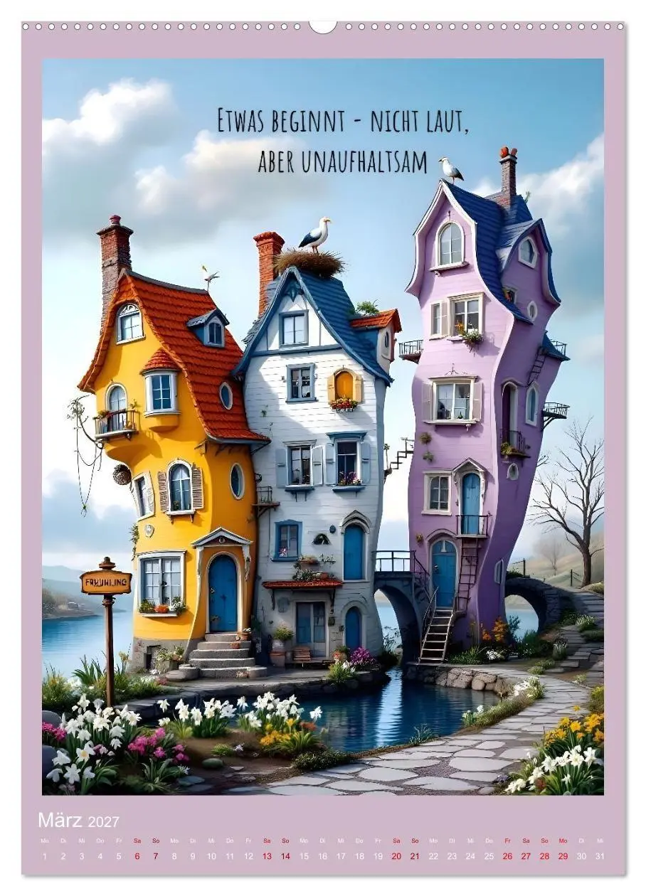 Bild: 9783516902341 | Hausgeflippt (hochwertiger Premium Wandkalender 2027 DIN A2 hoch),...