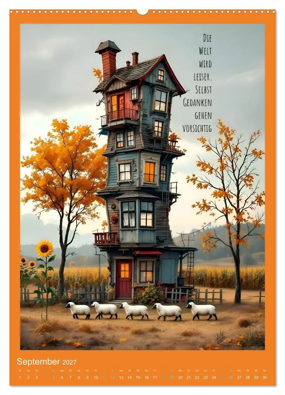 Bild: 9783516902341 | Hausgeflippt (hochwertiger Premium Wandkalender 2027 DIN A2 hoch),...