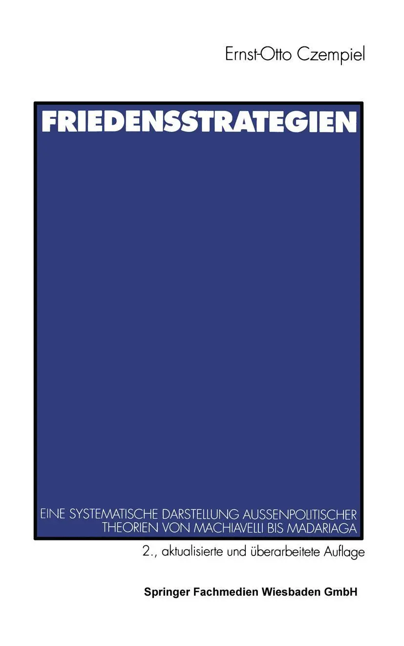 Cover: 9783531132341 | Friedensstrategien | Ernst-Otto Czempiel | Taschenbuch | 320 S. | 1998