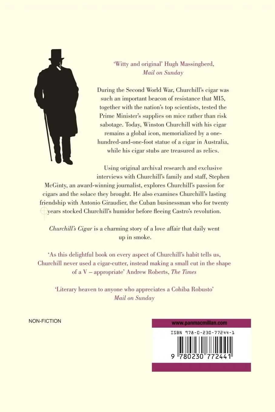 Rückseite: 9780230772441 | Churchill's Cigar | A Lifelong Love Affair Through War and Peace