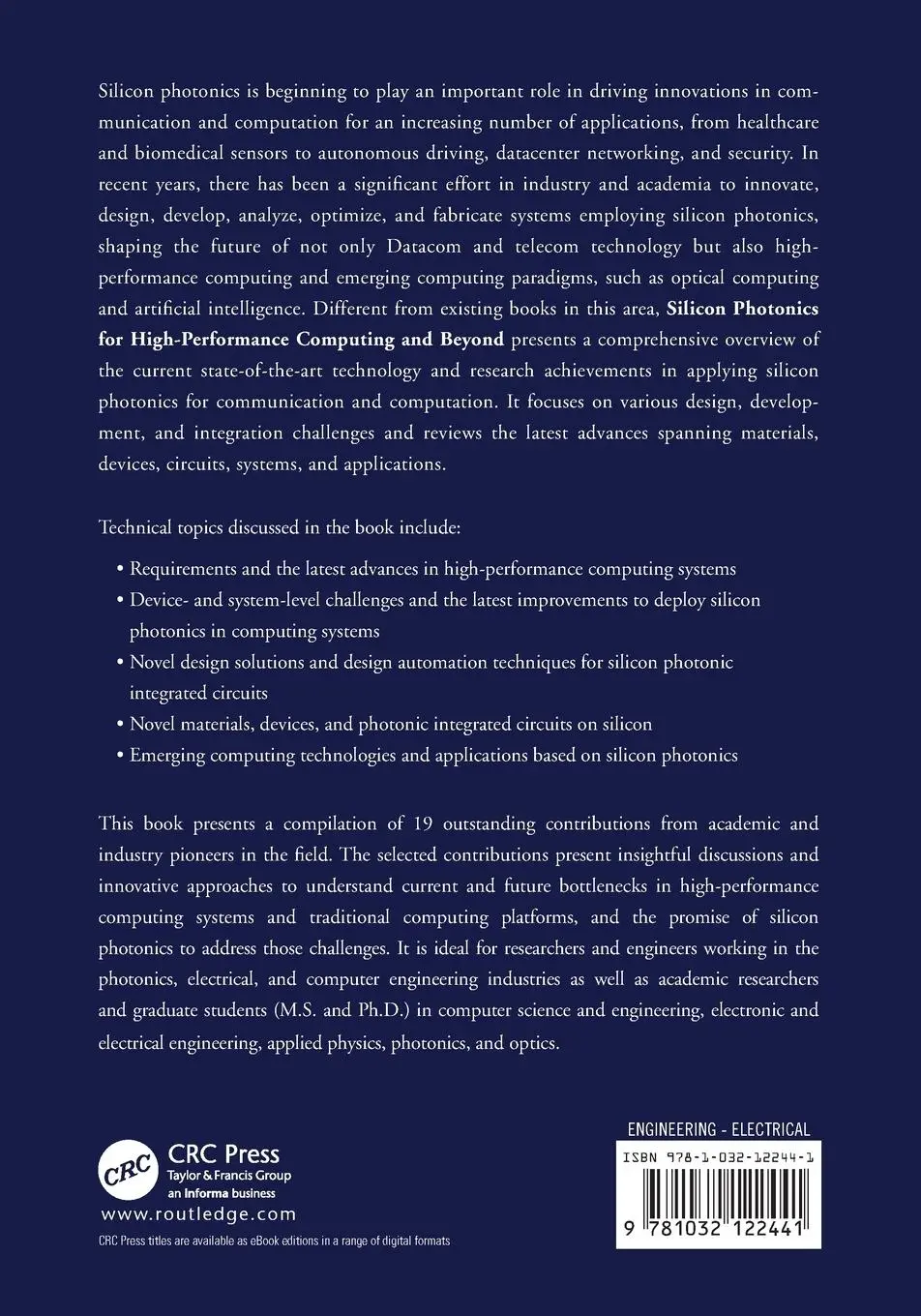 Rückseite: 9781032122441 | Silicon Photonics for High-Performance Computing and Beyond | Buch