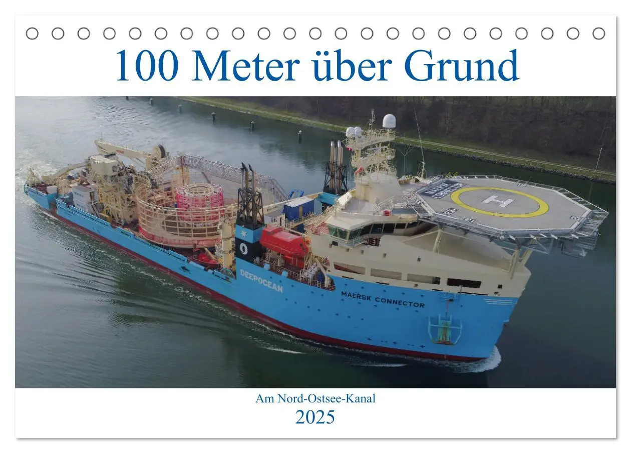 Cover: 9783435262441 | 100 Meter über Grund - Am Nord-Ostsee-Kanal (Tischkalender 2025 DIN...