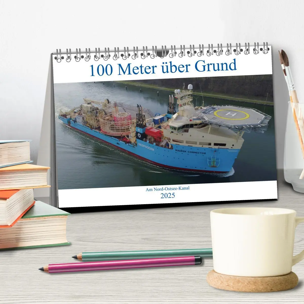 Bild: 9783435262441 | 100 Meter über Grund - Am Nord-Ostsee-Kanal (Tischkalender 2025 DIN...