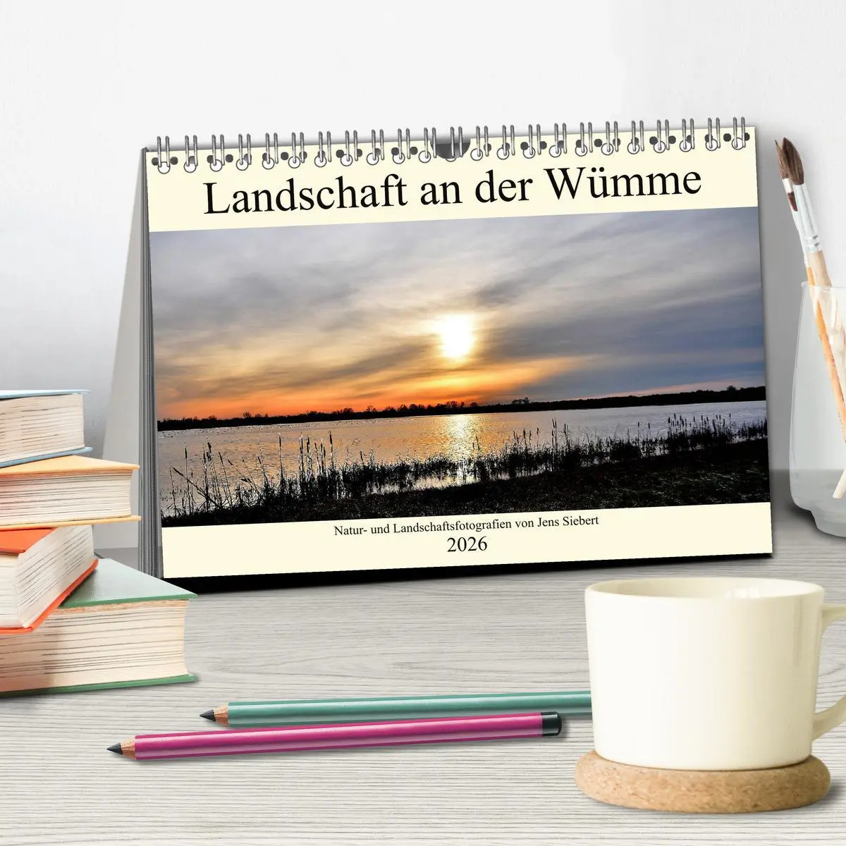 Bild: 9783457732441 | Landschaft an der Wümme (Tischkalender 2026 DIN A5 quer), CALVENDO...