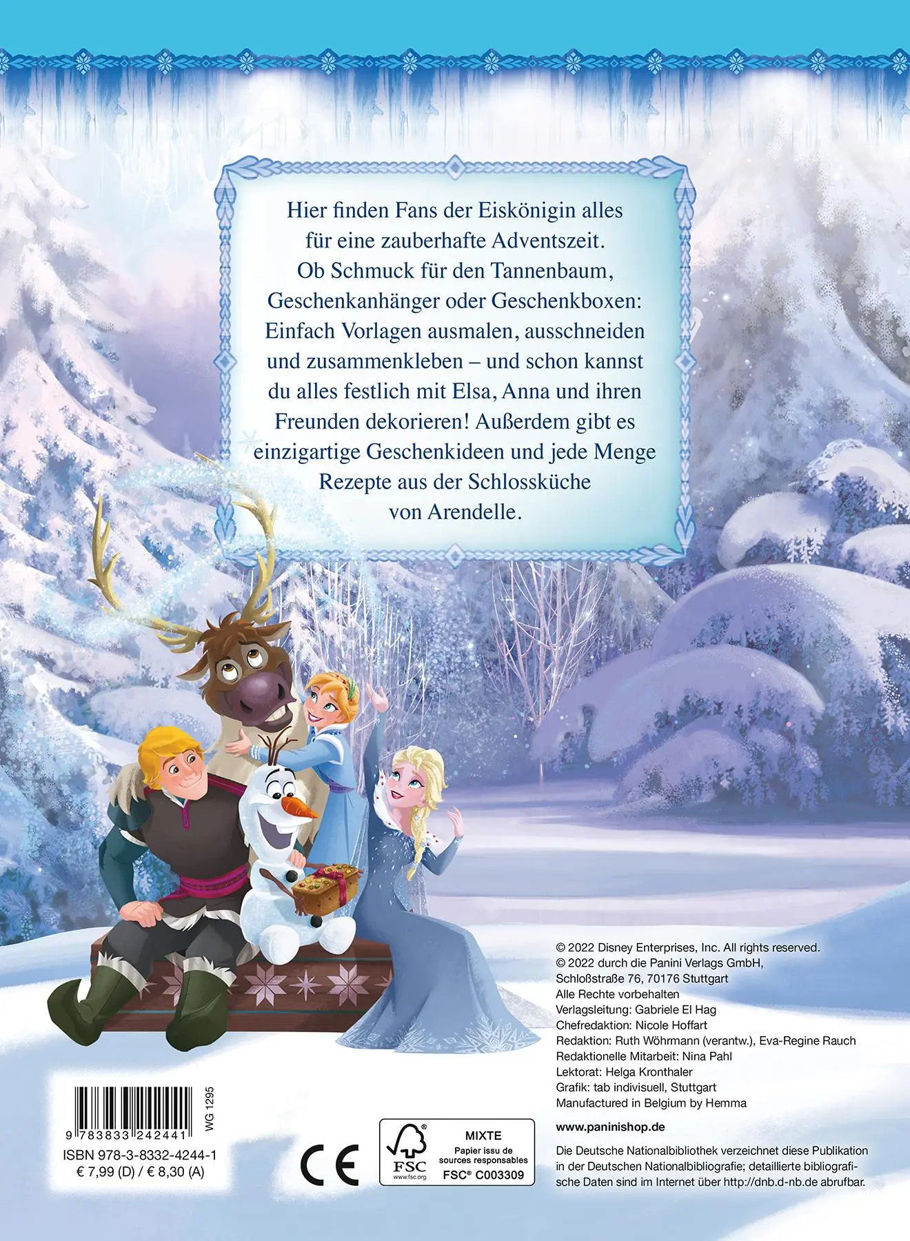 Rückseite: 9783833242441 | Disney Die Eiskönigin: Adventszauber: Basteln und Backen im Advent
